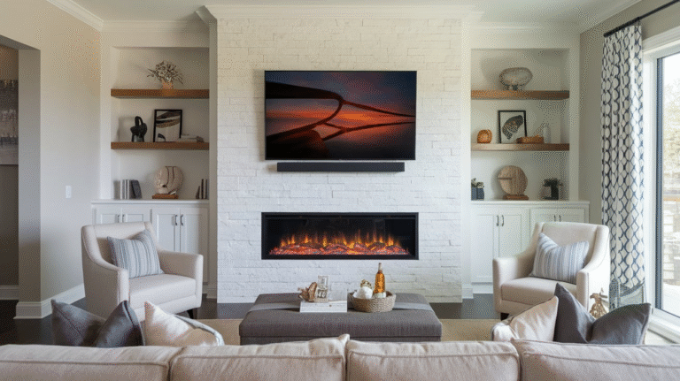 12 Electric Fireplace Ideas with TV for a Cozy and Modern Look