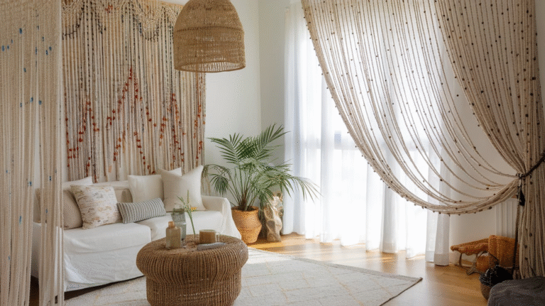 13 Beaded Curtains Ideas for a Boho and Retro Vibe