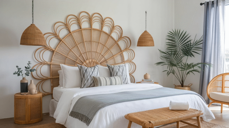 12 Rattan Headboard Designs for a Boho-Chic Bedroom