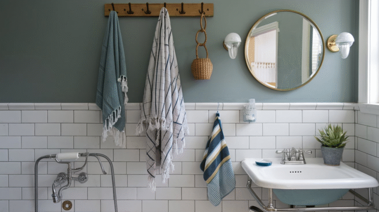 13 Bathroom Towel Hanging Ideas That Are Pretty and Practical